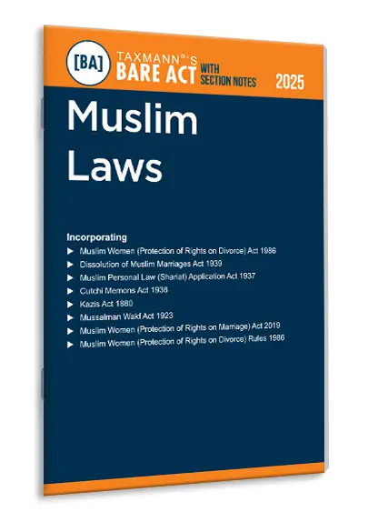 Muslim Laws Bare Act with Section Notes by Taxmann