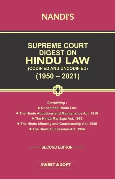 Supreme Court Digest on Hindu Law 1950 - 2021 By Nandi