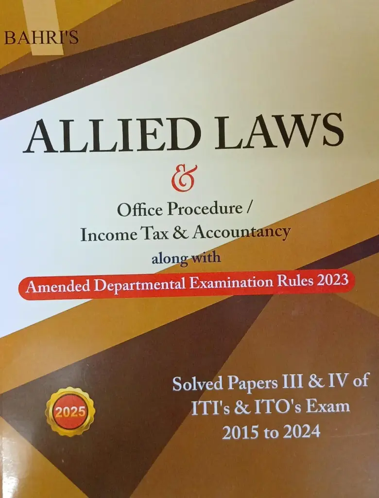 Allied Laws and Office Procedure - Income Tax and Accountancy By Sanjiv Malhotra
