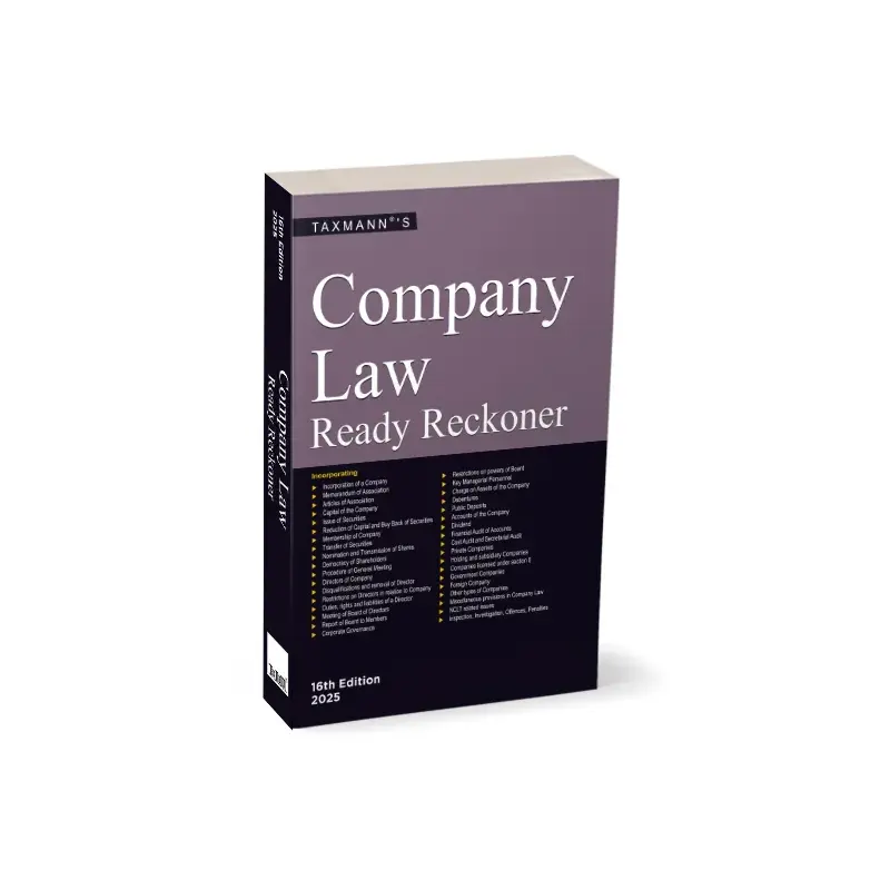 Company Law Ready Reckoner By Taxmanns Editorial Board
