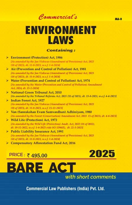 Environment Laws Bare Act By Commercial