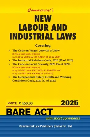 New Labour & Industrial Laws Bare Act By Commercial