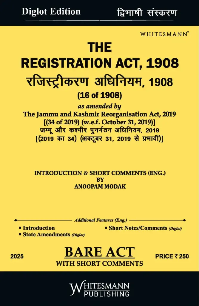 Bare Act - The Registration Act 1908